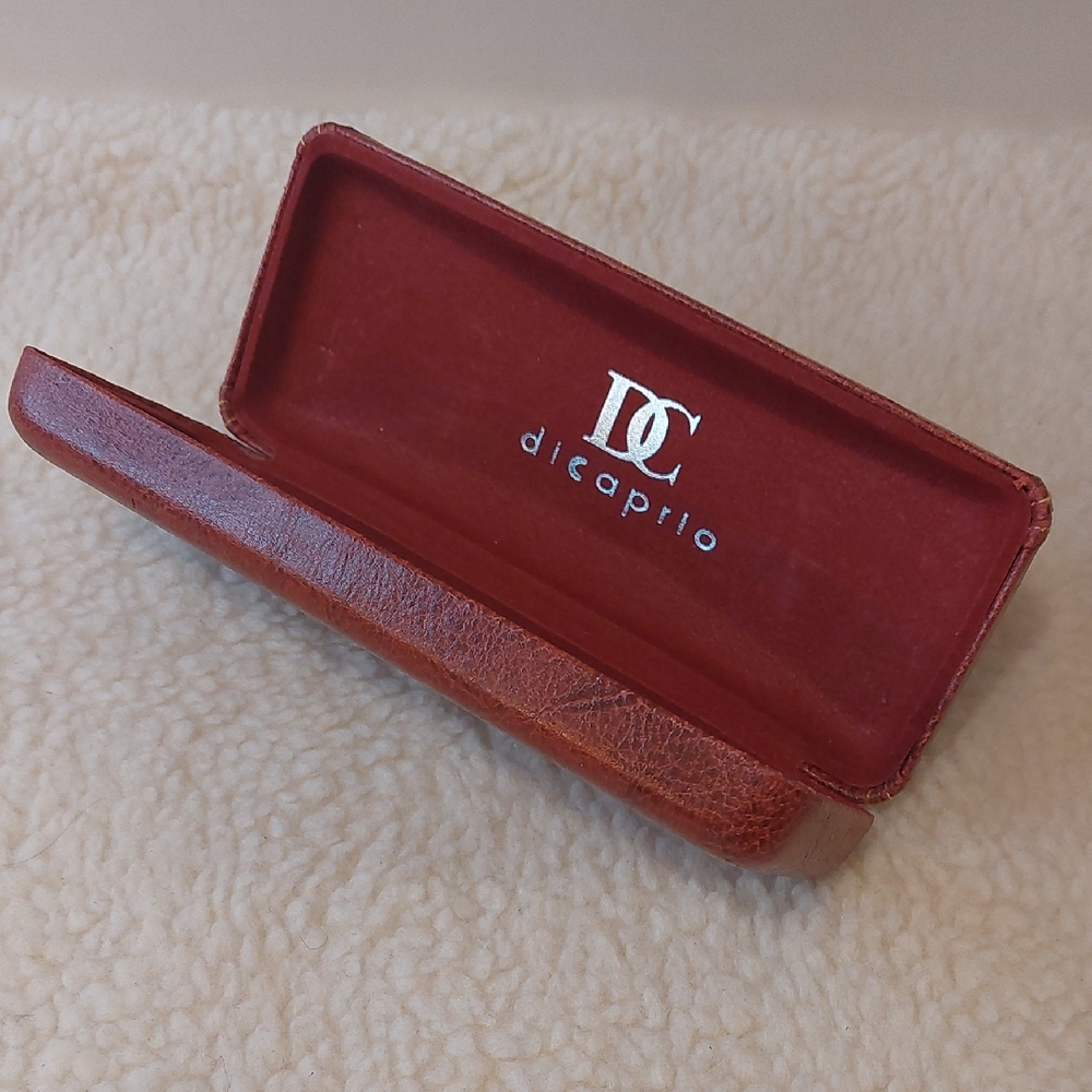 Dicaprio Brown Leather Glasses Case